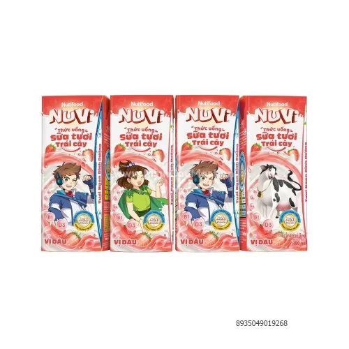 Sữa chua uống NuVi Dâu 180ml