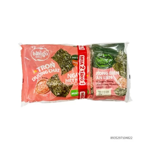 Rong biển ăn liền trọn dưỡng chất Bibigo lốc 3 gói                                                                                                                                                                                                        