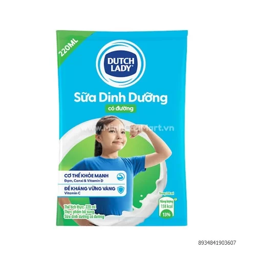 Sữa bịch cô gái hà lan có đường 220ml