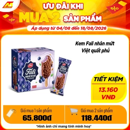 Kem Fali nhân mứt Việt quất phủ                                                                                                                                                                                                                           