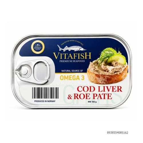 Pate Gan cá tuyết và trứng cá tuyết Premium 100g                                                                                                                                                                                                          