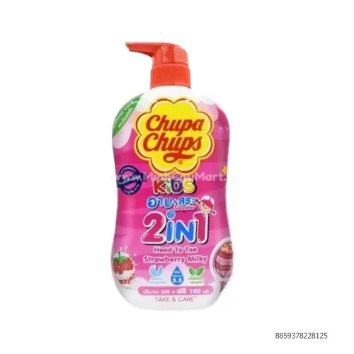 Sữa tắm gội Take & Care Chupa Chups 2in1 Dâu 600ml                                                                                                                                                                                                        
