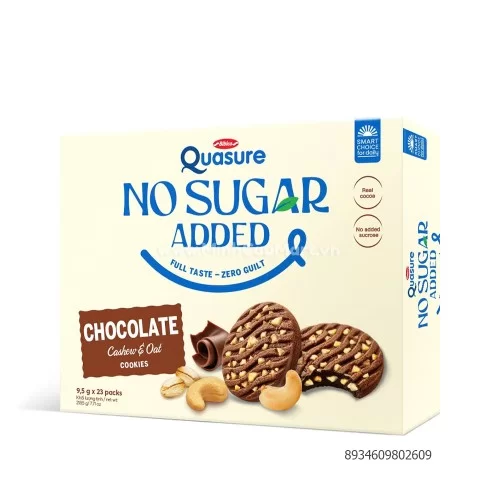 Bánh Quasure No Sugar Added Cookies Socola điều yến mạch HG 237.5g                                                                                                                                                                                        