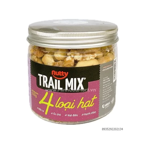 Nutty Trailmix 4 Loại Hạt 220g
