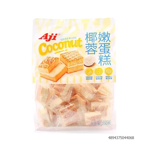 Bánh bông lan mềm phủ dừa  hiệu Aji 250gr                                                                                                                                                                                                                 