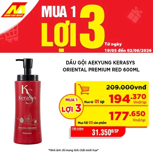 Dầu gội Aekyung Kerasys Oriental Premium Red 600ml