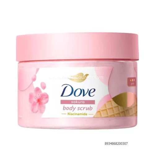 Tẩy da chết Dove dưỡng ẩm hương hoa anh đào 280g                                                                                                                                                                                                          