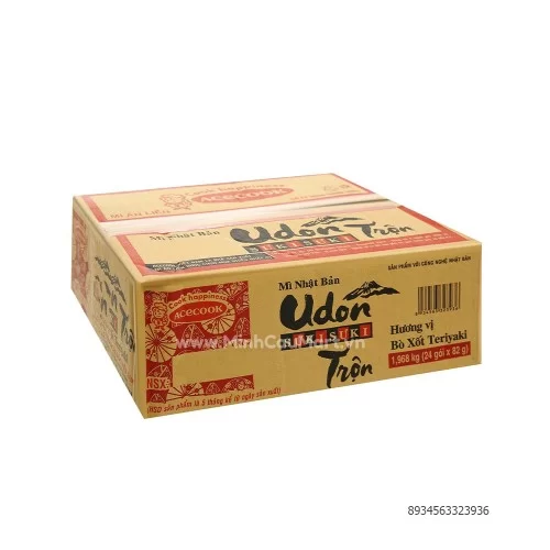 Mì udon Suki Suki trộn vị bò Teriyaki 24 gói/thùng                                                                                                                                                                                                        