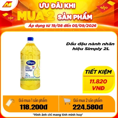 Dầu Ăn Simply Đậu Nành 2000 ML