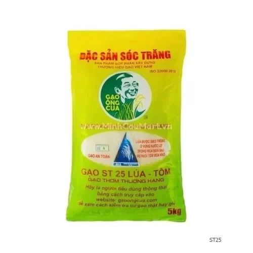 Gạo thơm thượng hạng ST25 5KG/gói                                                                                                                                                                                                                         