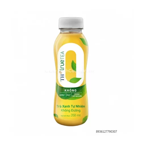 Trà Xanh Tự Nhiên Không Đường TH true TEA 350ml
