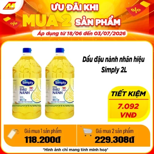 Dầu Ăn Simply Đậu Nành 2000 ML