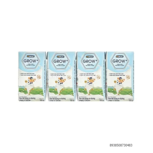 Sữa tiệt trùng VPMilk Grow+ Có Đường 110ml