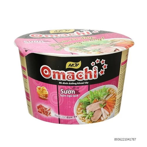 Mì dinh dưỡng khoai tây Omachi tô sườn hầm ngũ quả 96g                                    