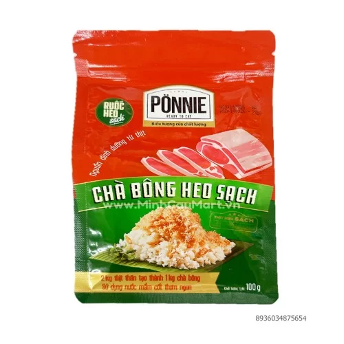 Chà Bông Heo Ponnie Gói 100g
