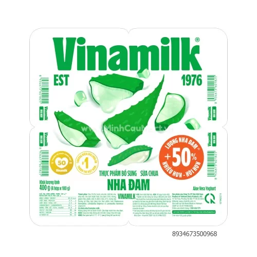 Sữa chua ăn nha đam ít đường Vinamilk Collagen 100Gr   
