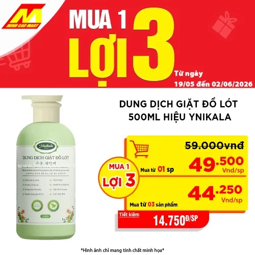 Dung dịch giặt đồ lót 500ml hiệu Ynikala