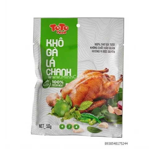 Khô gà lá chanh Toto Food 50g