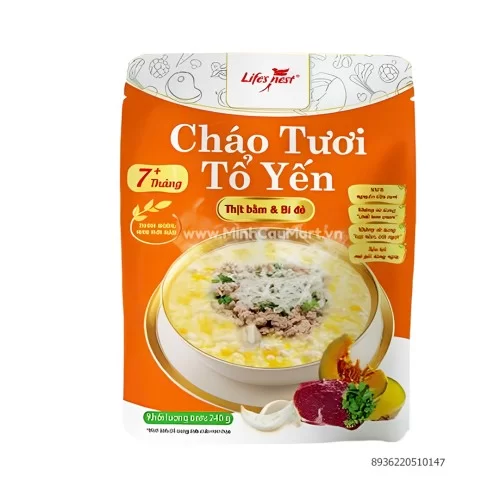 Cháo tươi tổ yến thịt bằm bí đỏ - LifesNest
