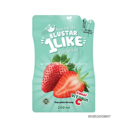 Nước dâu tây 1Like túi 200ml                                                                                                                                                                                                                              