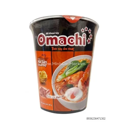 Mì Omachi vị hải sản chua cay ly 66g                                                                                                                                                                                                                      
