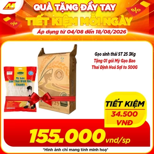 Gạo sinh thái ST 25 3Kg