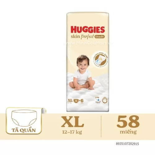 Tã quần Huggies Skin XL52                                                                                                                                                                                                                                 