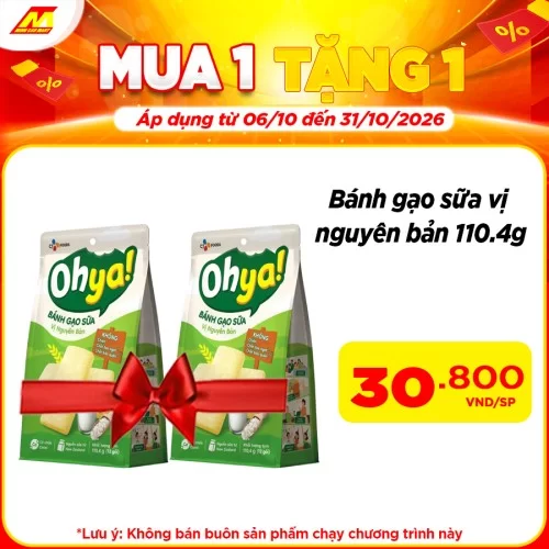 Bánh gạo sữa vị nguyên bản 110.4g                                                                                                                                                                                                                         