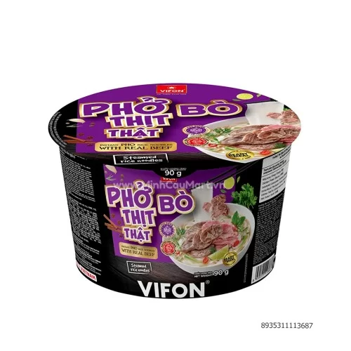 Phở bò thịt thật tô 90g Vifon                                                                                                                                                                                                                             
