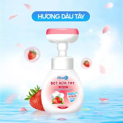 Bọt rửa tay cánh hoa CleanZ hương dâu tây 300ml                                                                                                                                                                                                           