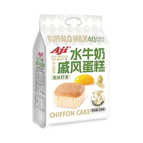 Bánh bông lan Chiffon Aji vị hạt rẻ 210gr                                                                                                                                                                                                                 