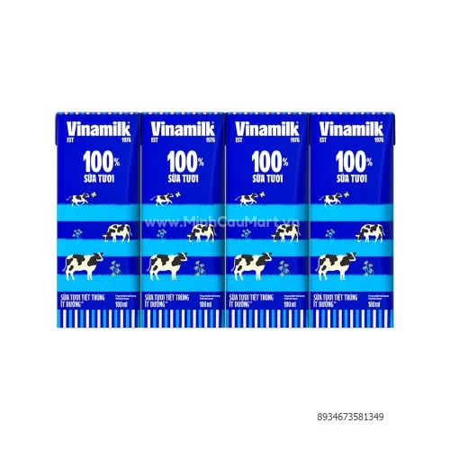 Sữa tươi vinamilk 100% ít đường 180ml