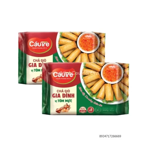 Chả giò gia đình vị tôm mực Cầu Tre 440g                                                                                                                                                                                                                  