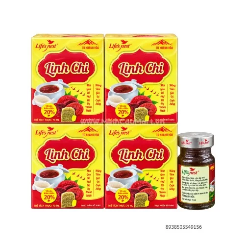 Yến sào thiên nhiên linh chi Lifenest 20% 4 lọ/kẹp