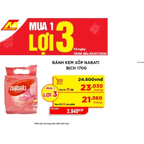 Bánh kem xốp Nabati bịch 170g                                                                                                                                                                                                                             