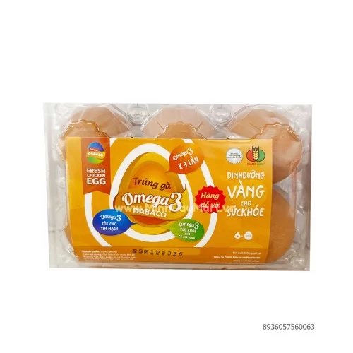 trứng gà OMEGA 3 vỉ 6 quả                                                                                                                                                                                                                            