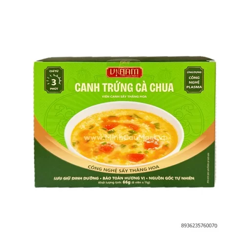 Canh trứng cà chua Vị Hoa hộp 6 gói