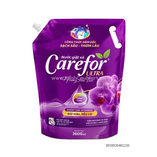 Nước giặt xả  Carefor túi 3.6kg hoa lan                                                                                                                                                                                                                   