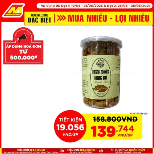 Hạnh nhân Nông Sản Ba Miền hộp 400g 