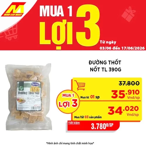 Đường thốt nốt 3S Foods 390g