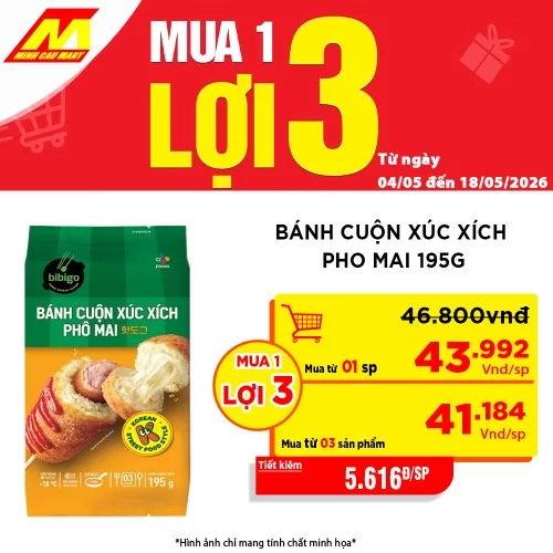 Bánh Cuộn Xúc Xích Phô Mai 195G