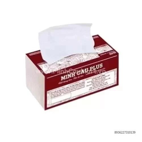 Lốc 5 gói khăn rút lụa Minh Cầu đỏ 200 x 185 x 280 tờ