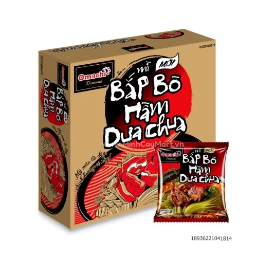 Mì Omachi bắp bò hầm dưa chua 121Gr 30g/thùng                                                                                                                                                                                                             