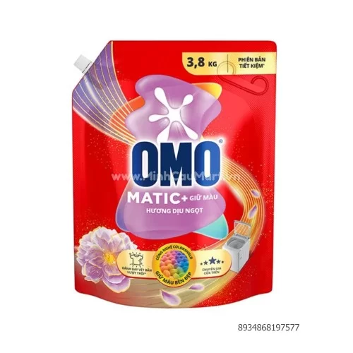 Omo nước giăt cửa trên giữ màu 3.8 kg                                                                                                                                                                                                                     