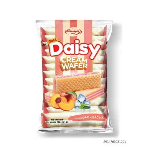 Bánh kem xốp Gold Daisy hương đào bạc hà HN145gr