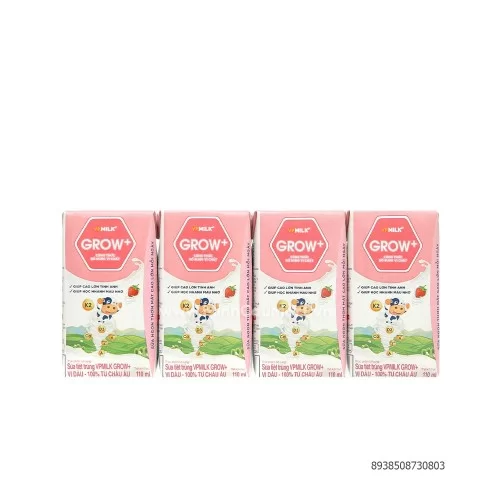 Sữa tiệt trùng VPMilk Grow+ Vị dâu 110ml