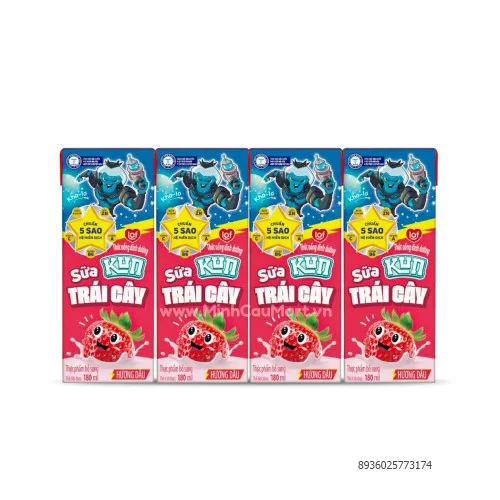 Sữa trái cây Kun hương dâu 180ml