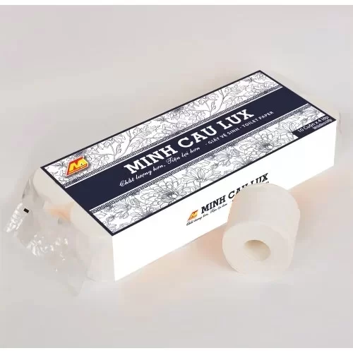 Giấy Vệ Sinh Minh Cầu Lux Xanh Than 12 Cuộn * 5 Lớp