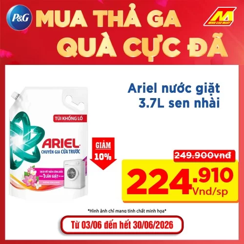 Ariel Nước Giặt Downy Hương Sen & Nhài Cửa Trước 3.7L