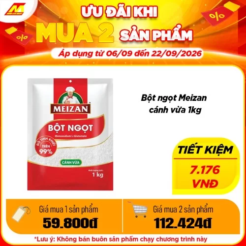 Bột ngọt Meizan cánh vừa 1kg